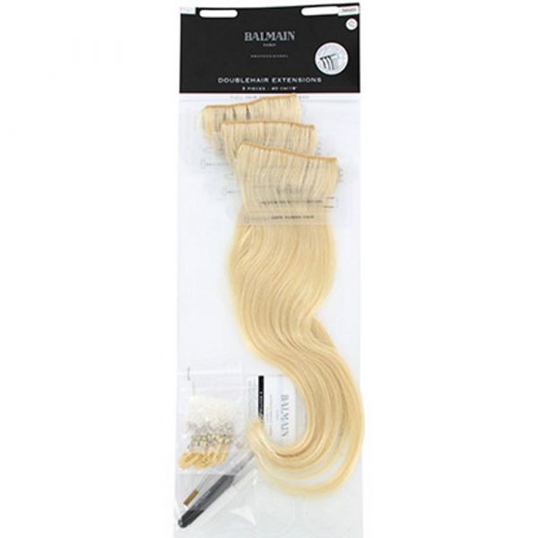 Balmain Double Hair Extensions HH 40cm L10 Super Light Blonde -3 Stück Echthaar