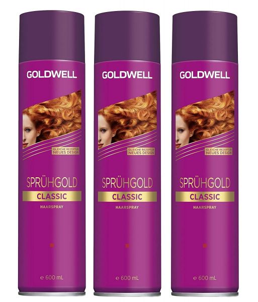 Goldwell Sprühgold Classic Haarspray 3x 600ml