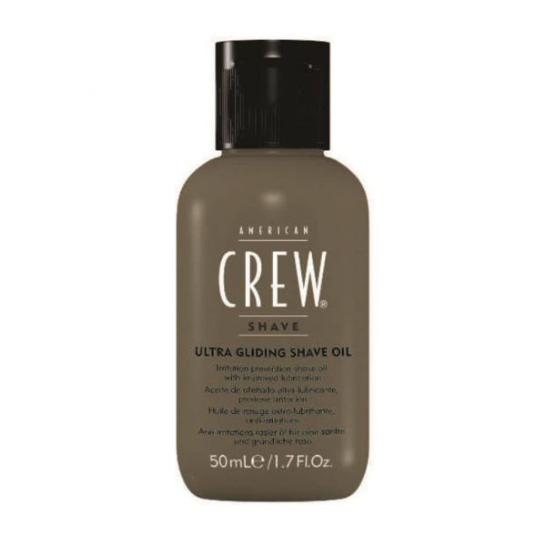 AMERICAN CREW – Ultra Gliding Shave Oil, 50 ml, Öl als Rasurvorbereitung, Rasieröl für einen weichen