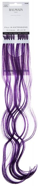 Balmain Fill-In Extensions Fiber Hair Natural Straight dark purple10 Stück